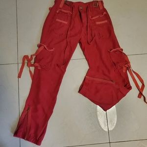 Deep Red Da-Nang Cargo Pants